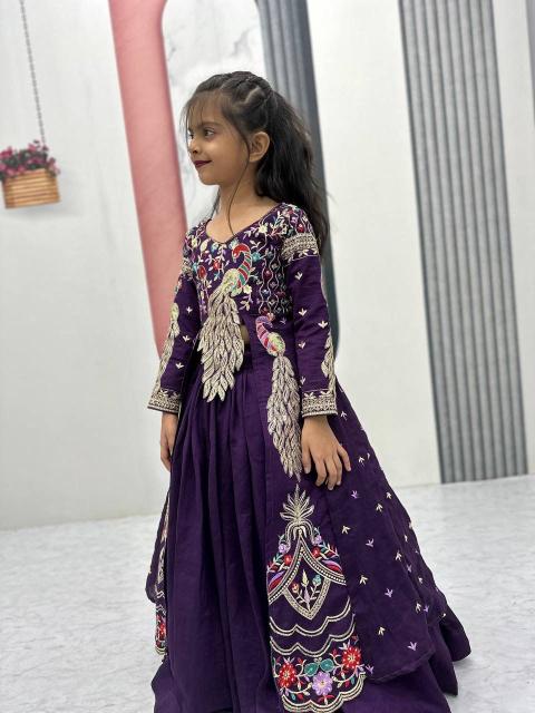 Launching Festival Special Crop Top Pc 528 Vichitra Purple Wholesale kids apparel distributor - wholesale export